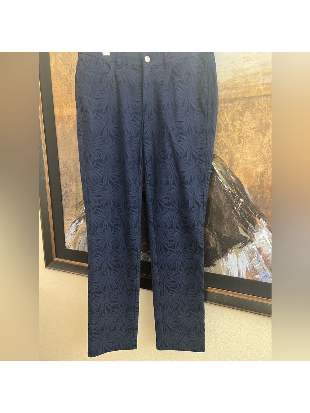 Lafayette 148 Navy Print Pants Size 6